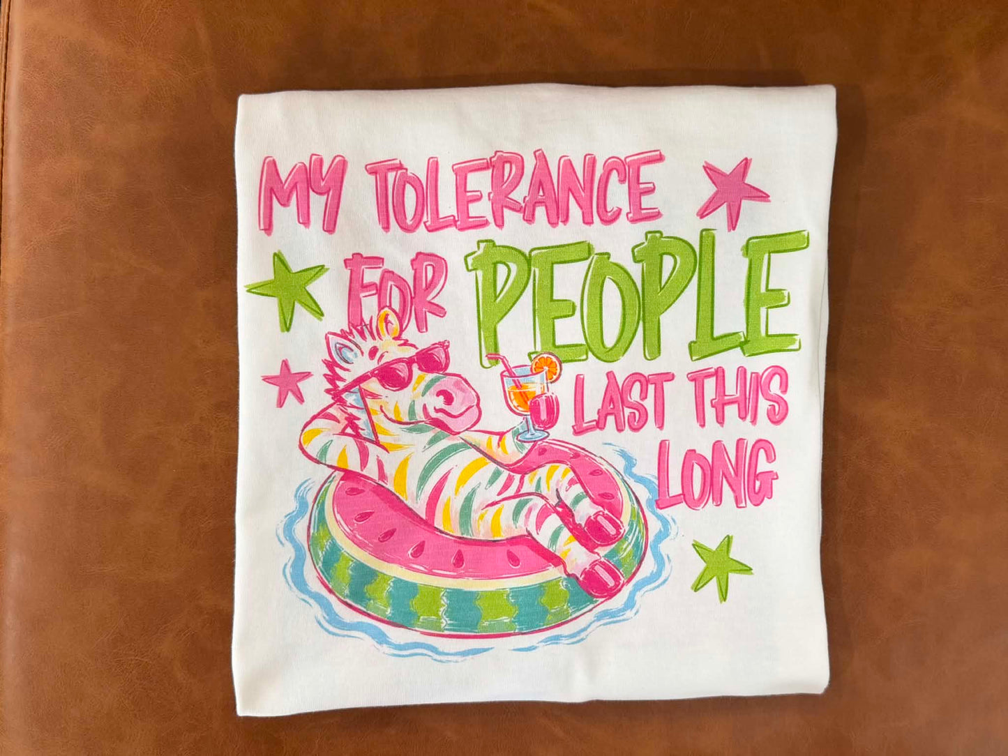 my tolerance for people