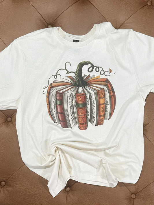 Book Pumpkin Tee