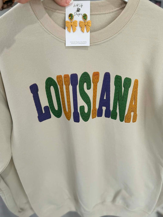 Faux Yarn Louisiana-Mardi Gras