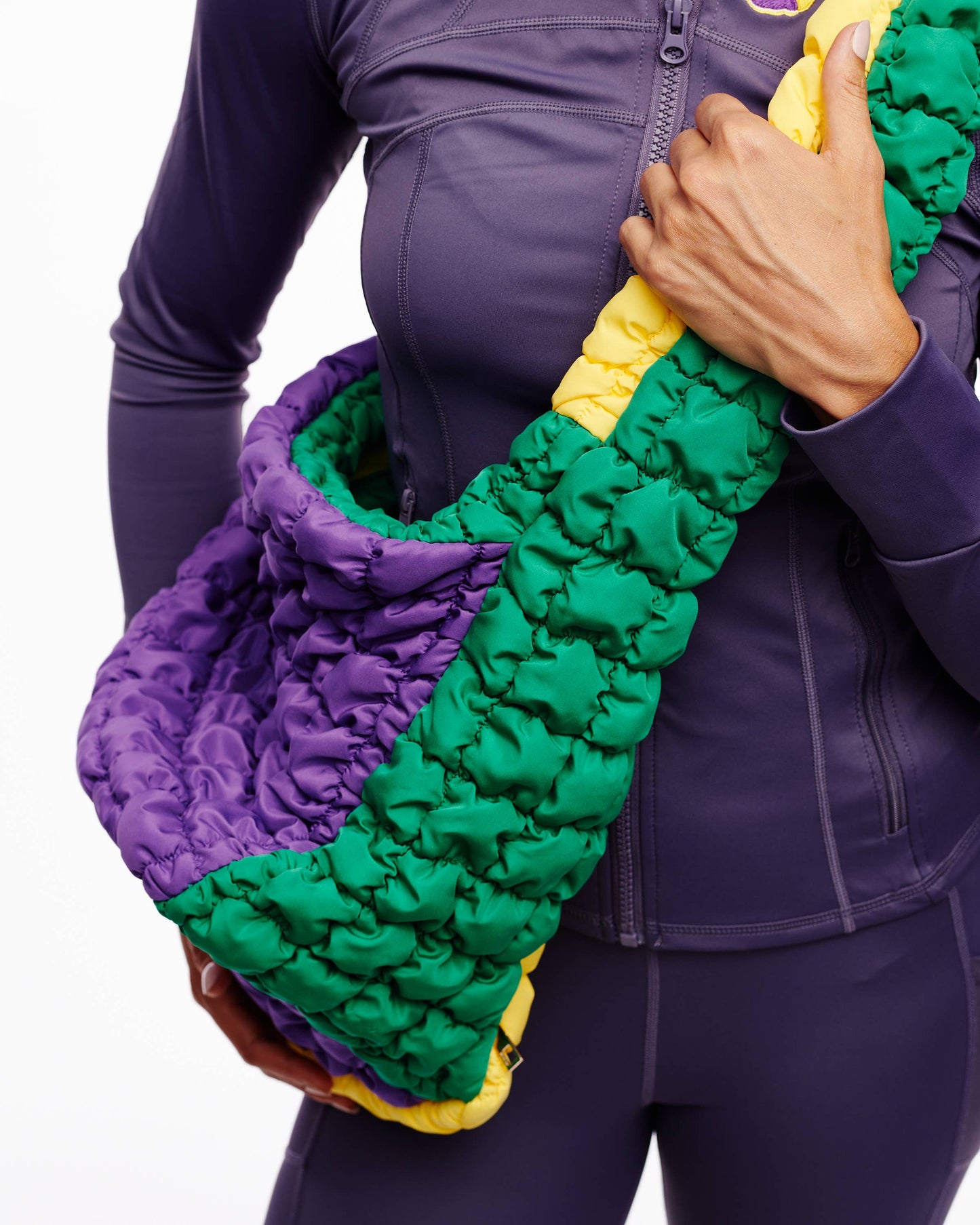 Mardi Gras puffer bag