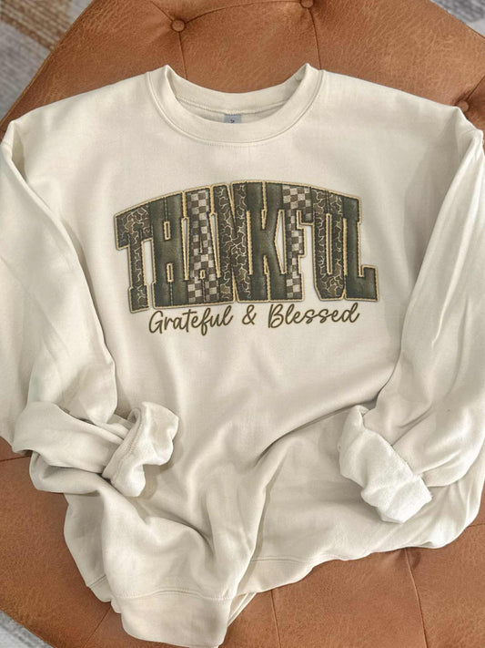 Thankful, Grateful, Blessed Crewneck