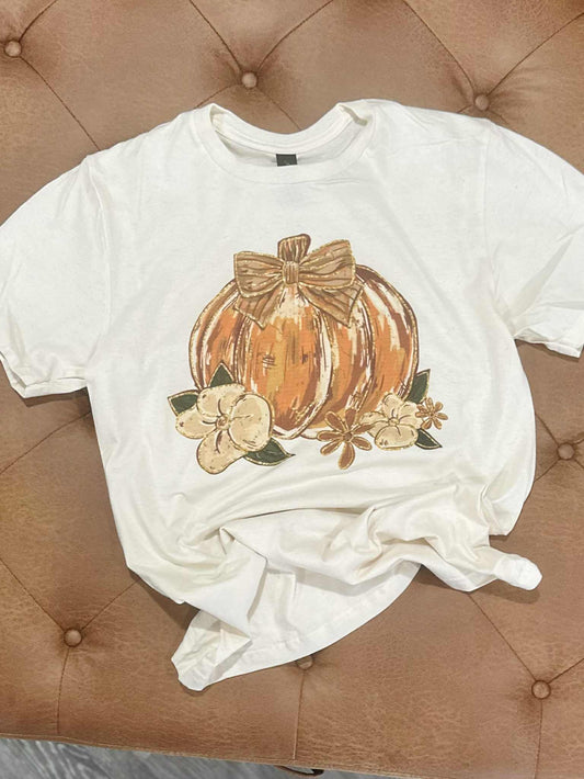 Floral Pumpkin Tee