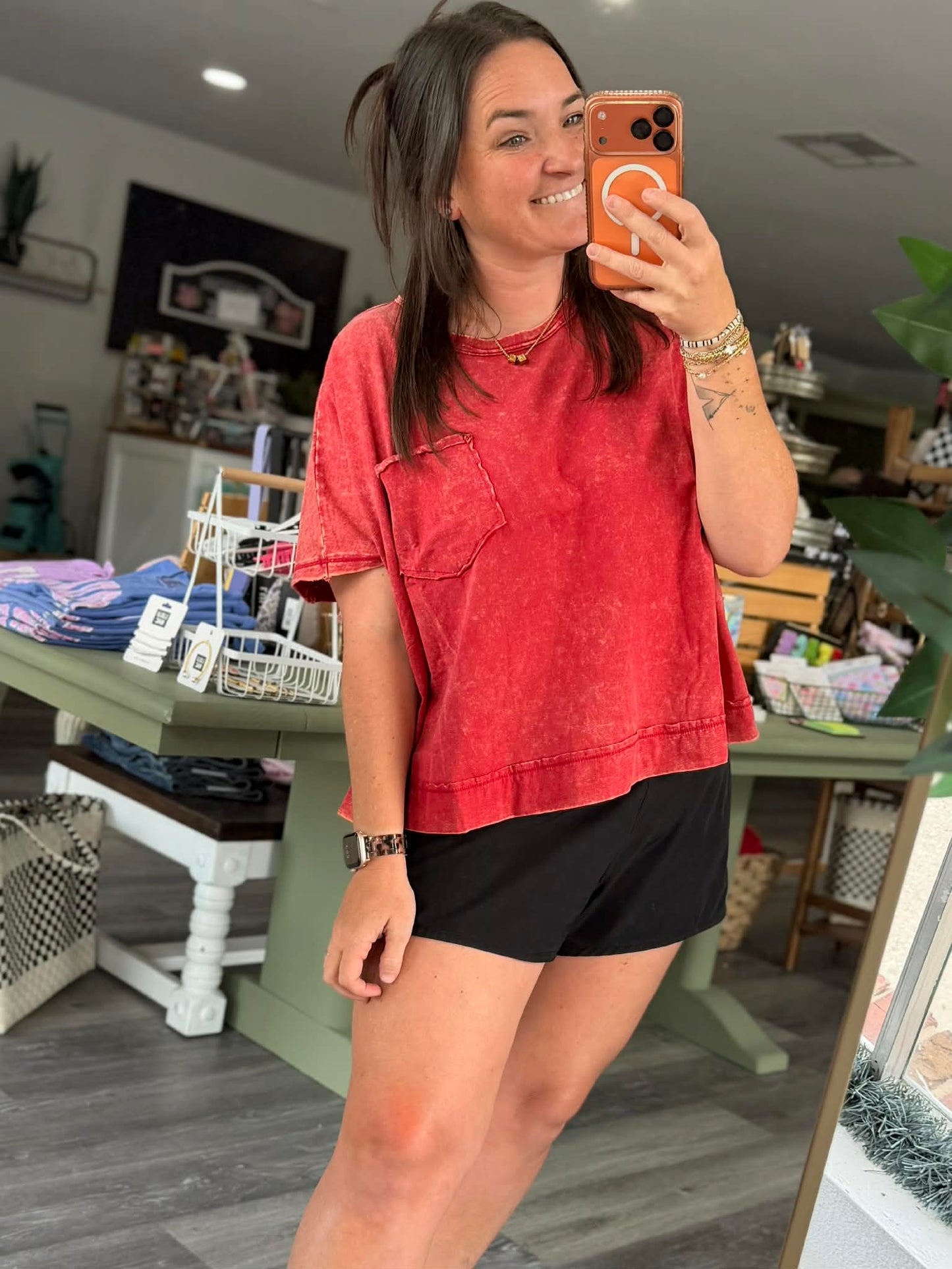 Zenana Acid Wash Crop