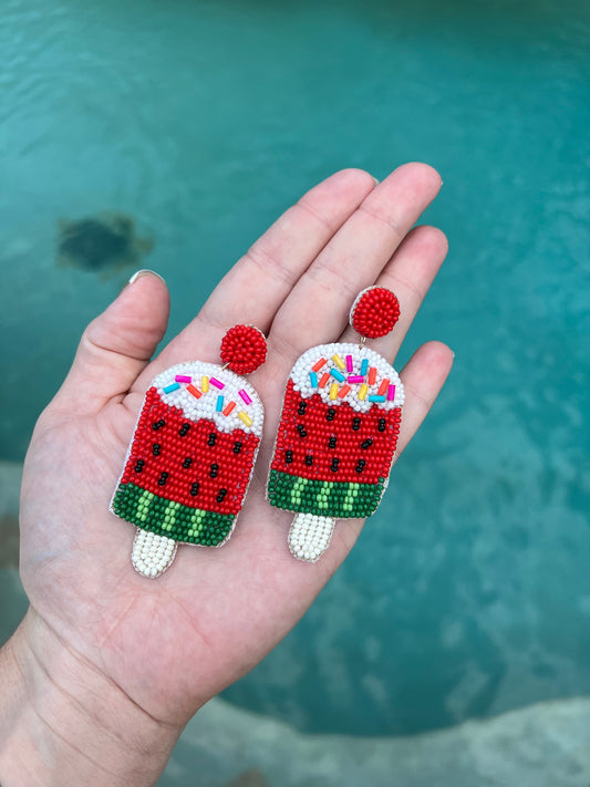 watermelon Pop-cycle earrings