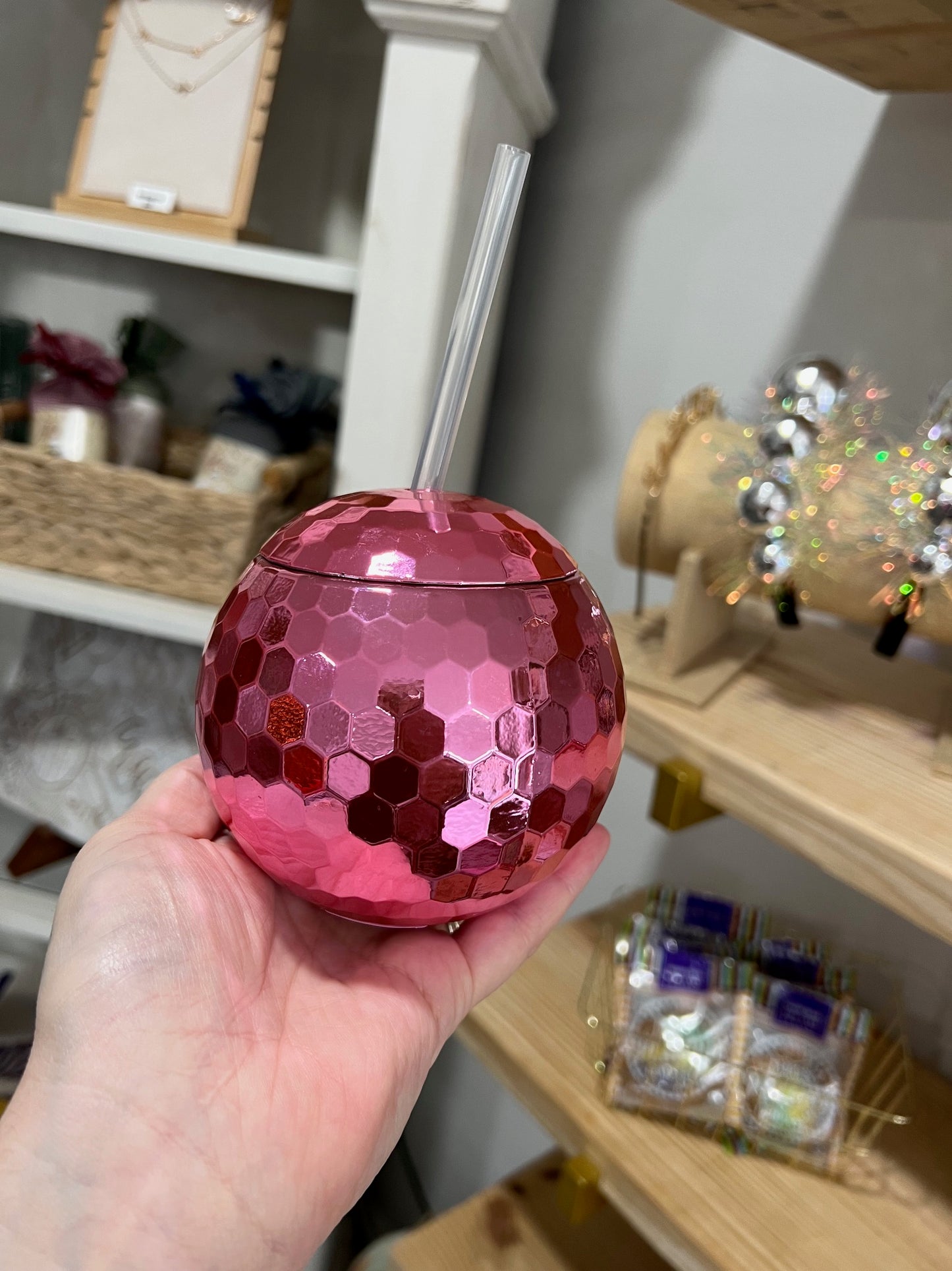 New Year Disco ball drink cup