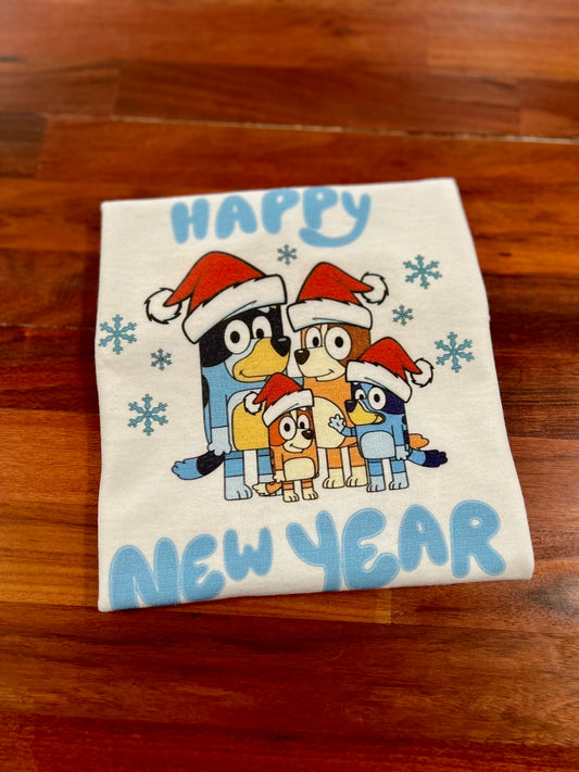 Happy New Year Bluey Toddler T-shirt