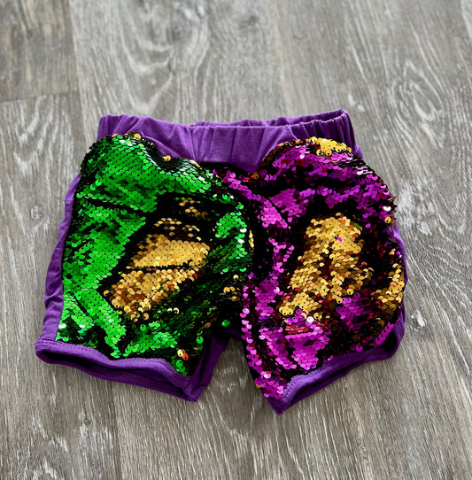 Mardi Gras Kids Sequin Shorts