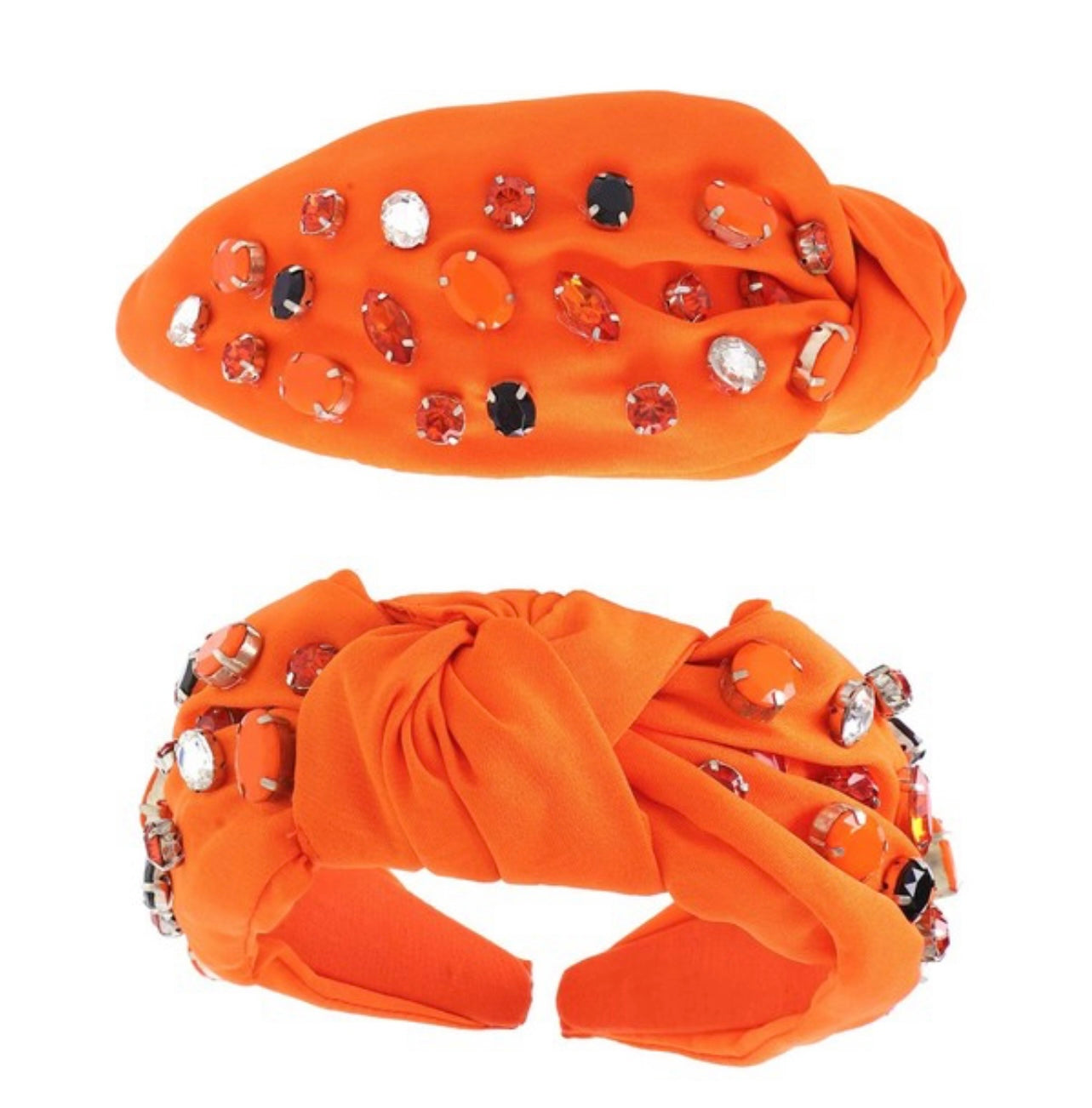 Halloween Jewel knotted headband orange