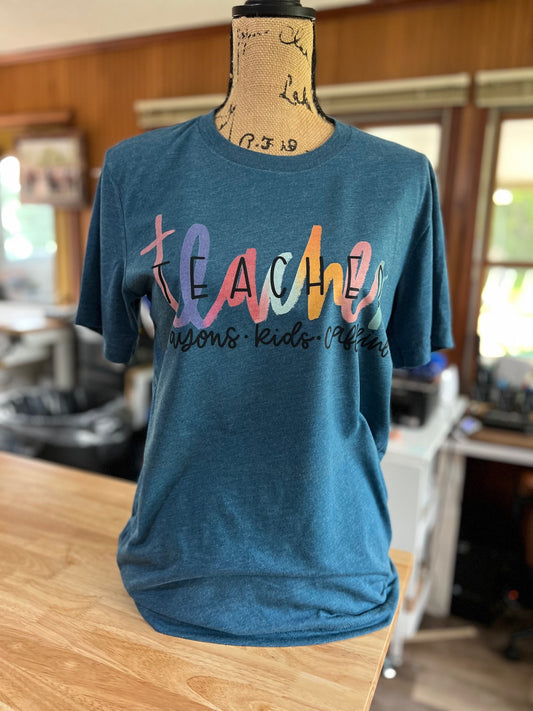 Teacher Crayons, kids, caffeine T-shirt