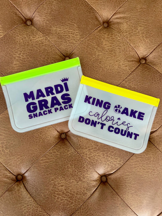 Mardi Gras Reusable Silicone Bag