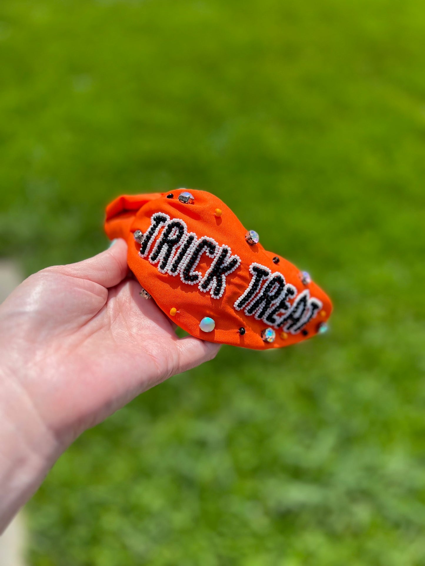 TRICK TREAT HALLOWEEN KNOTTED HEADBAND