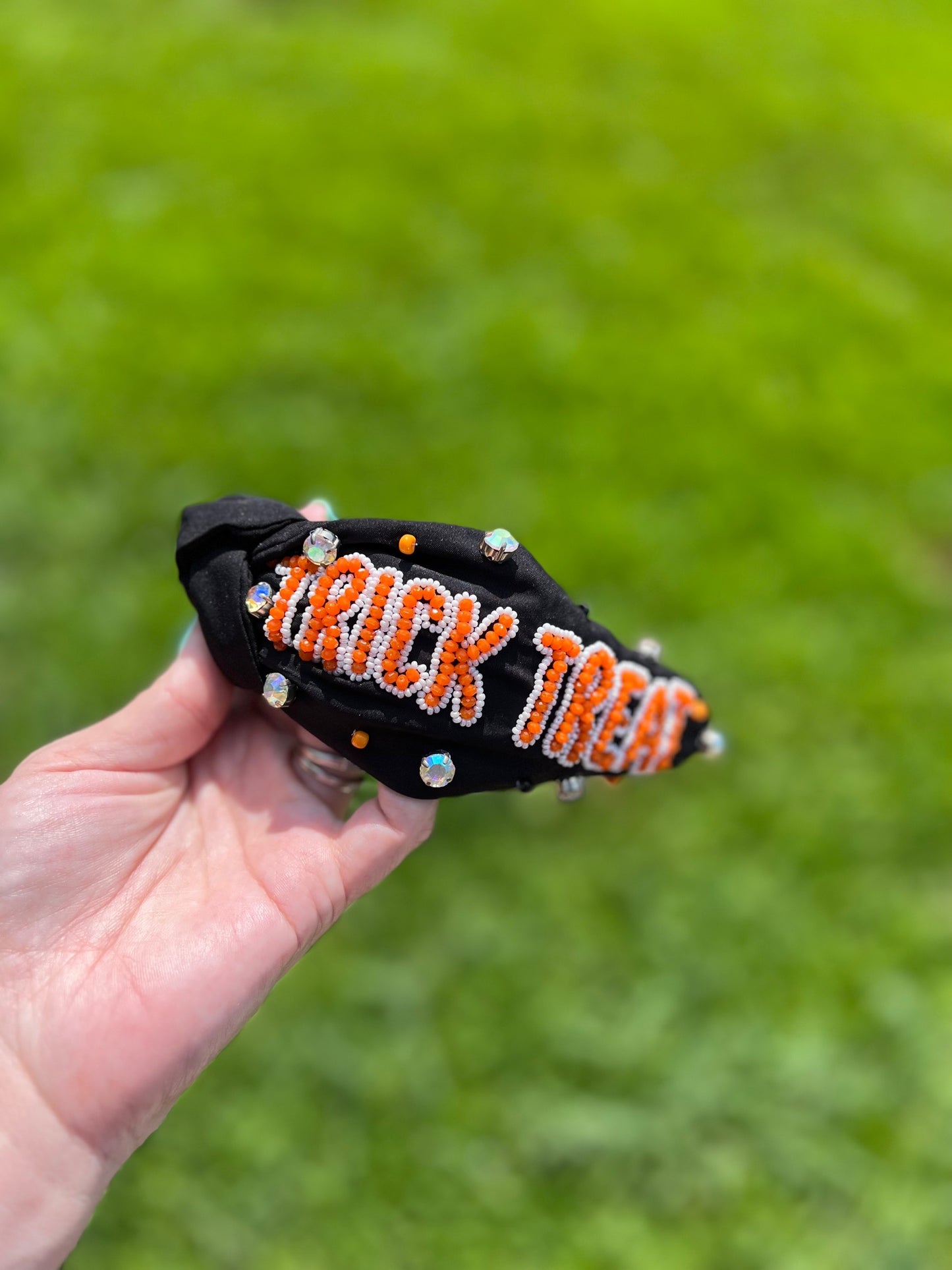 TRICK TREAT HALLOWEEN KNOTTED HEADBAND