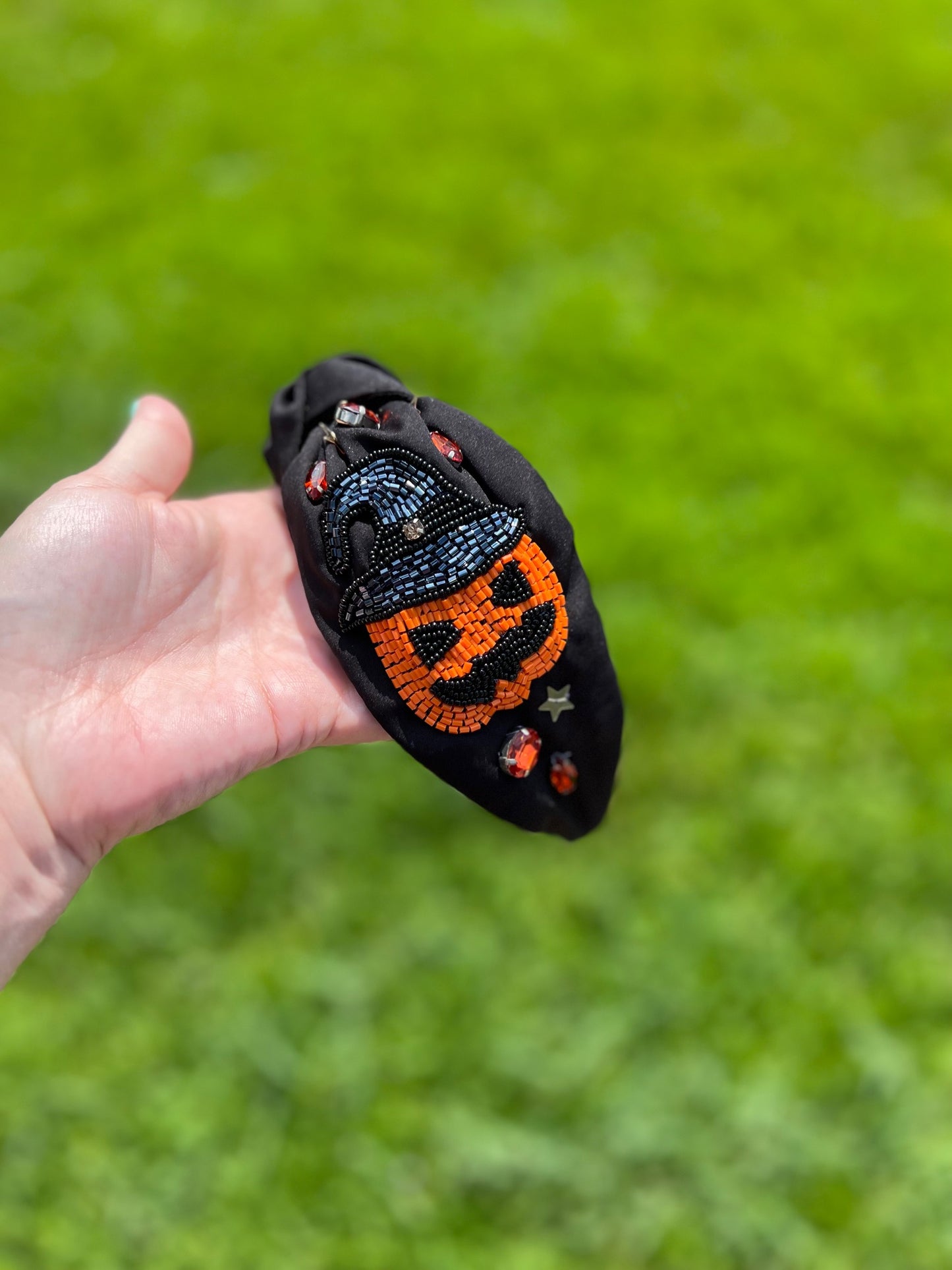 JACK O'LANTERN HALLOWEEN KNOTTED HEADBAND