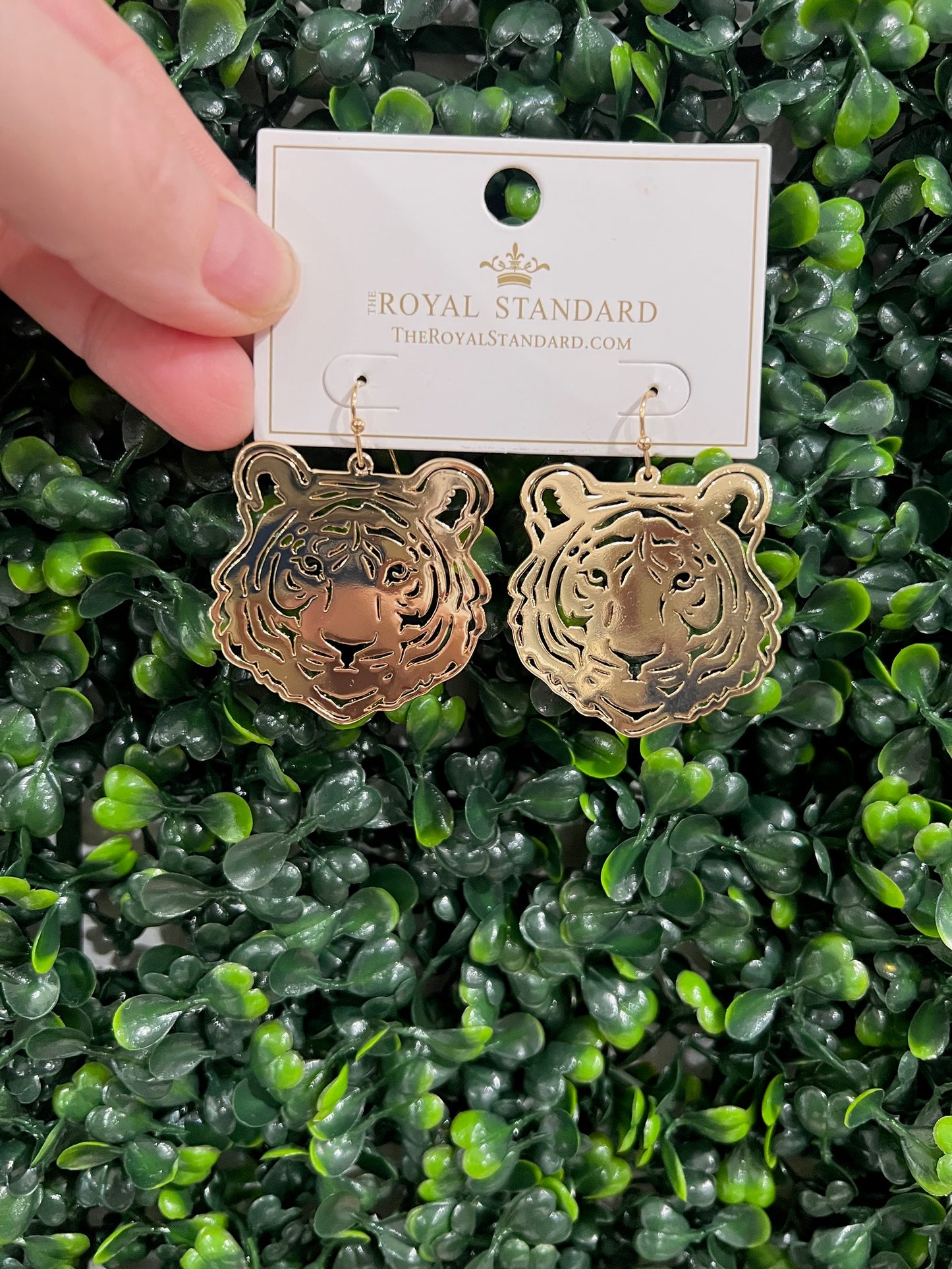 Tigers Dangle Earrings | Gold