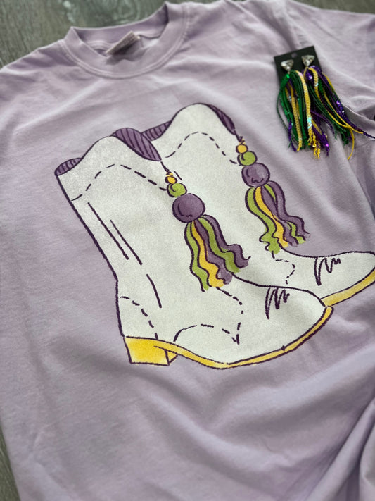 Mardi Gras Marching Boots t-shirt | Comfort Color