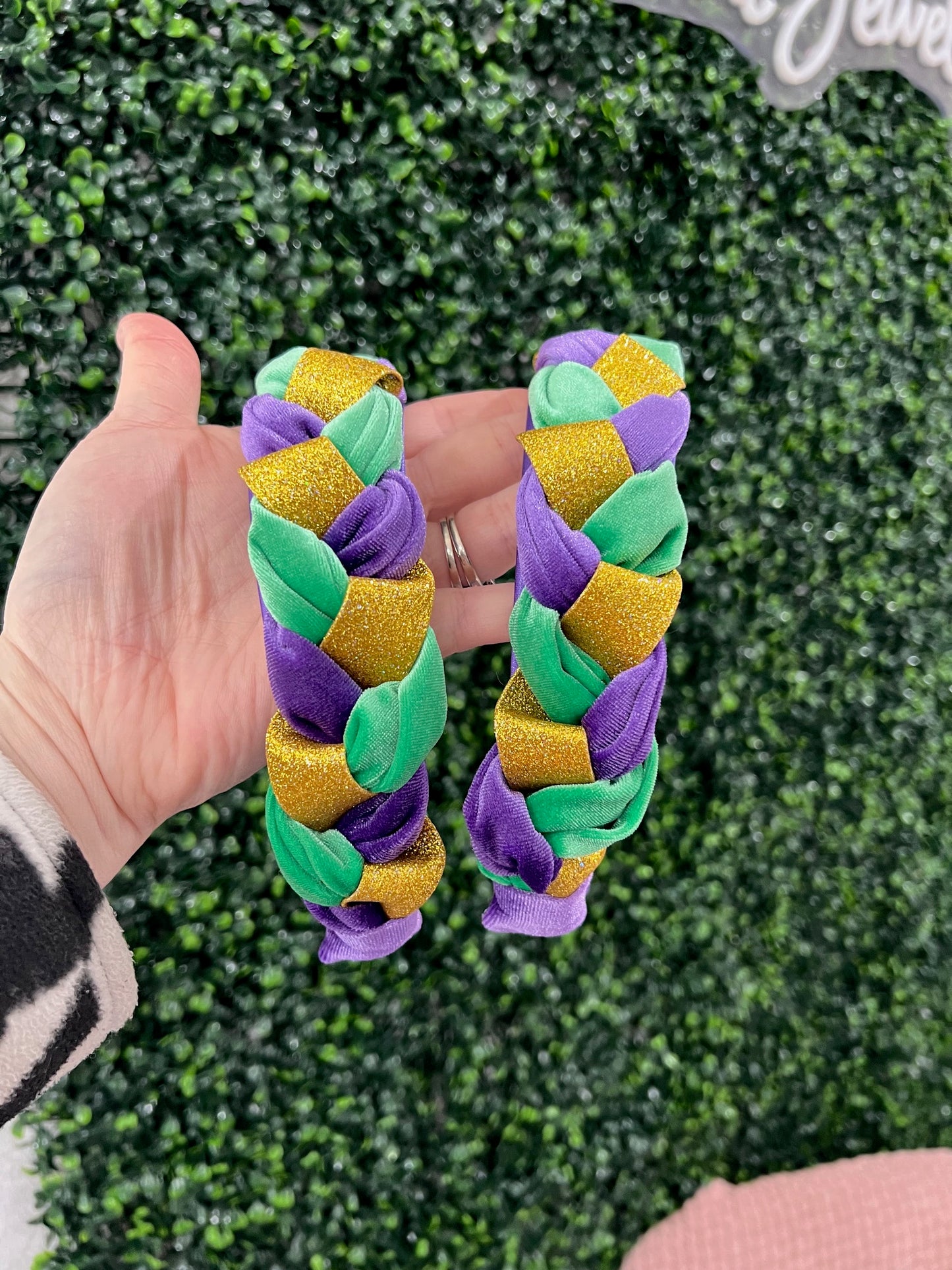 Mardi Gras Braided Headband