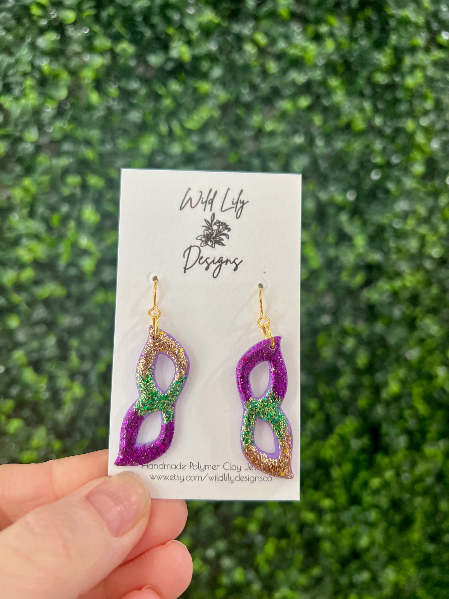 Wild Lily Designs Mardi Gras Earrings