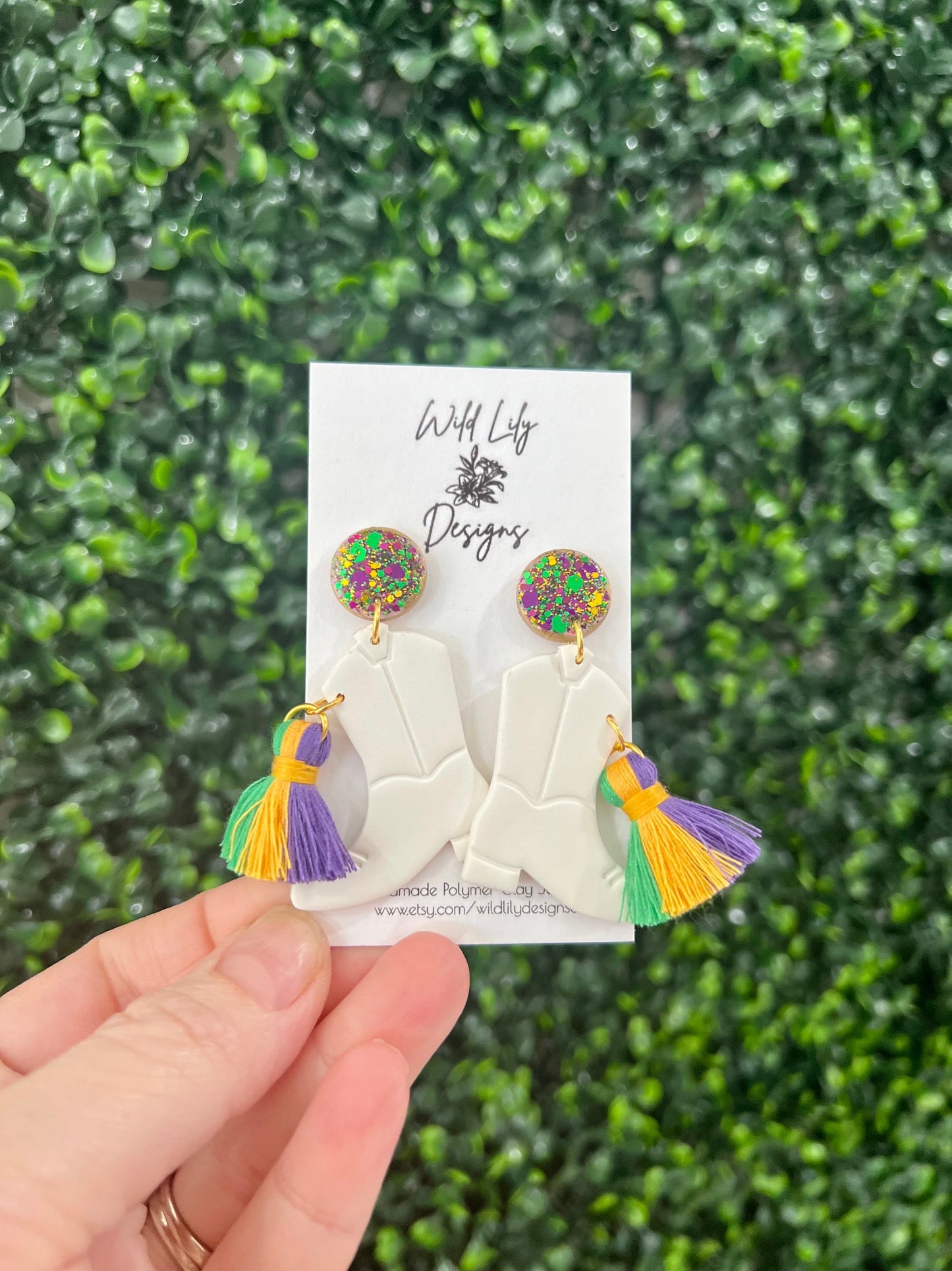 Wild Lily Designs Mardi Gras Earrings