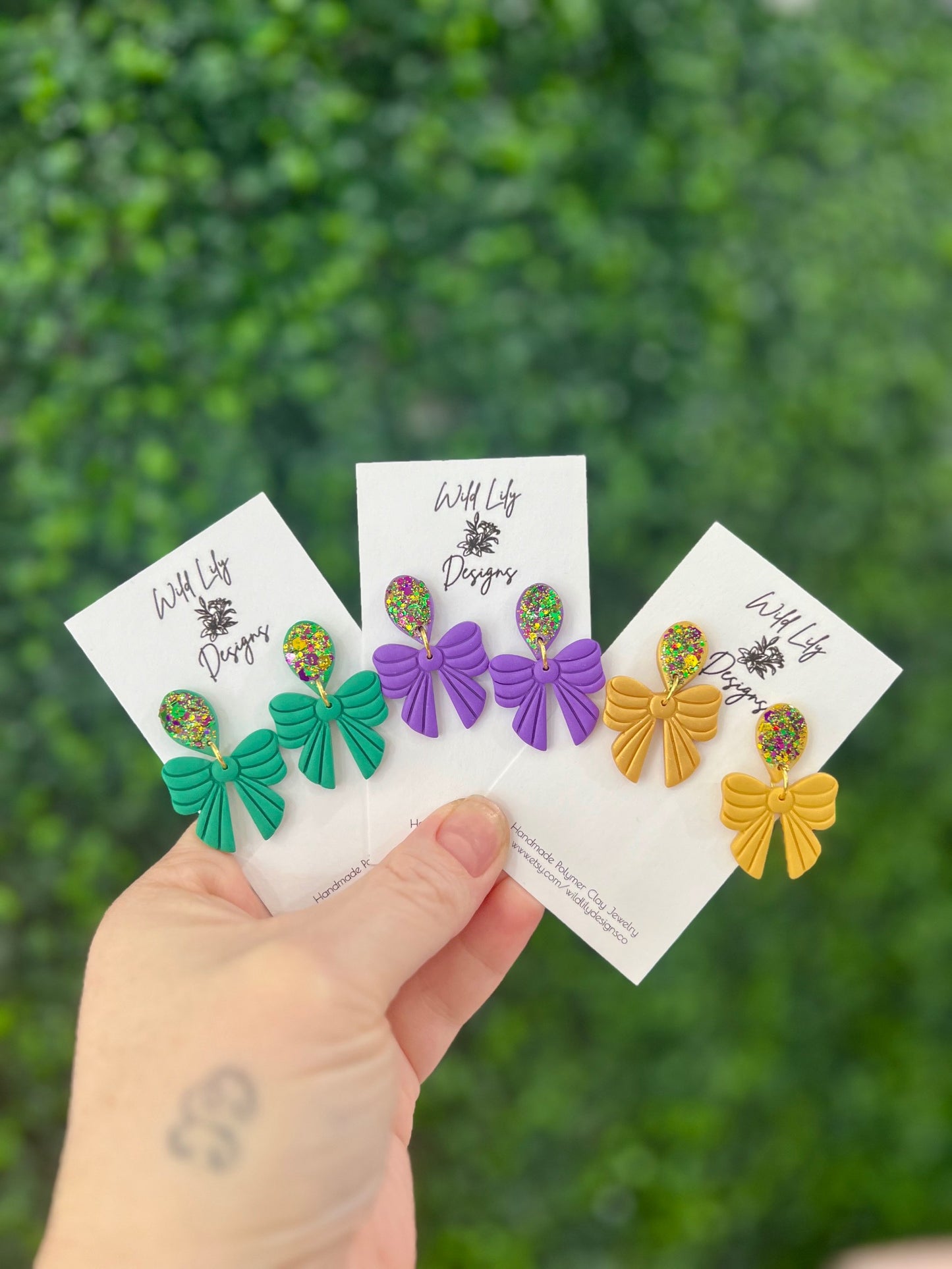 Wild Lily Designs Mardi Gras Earrings