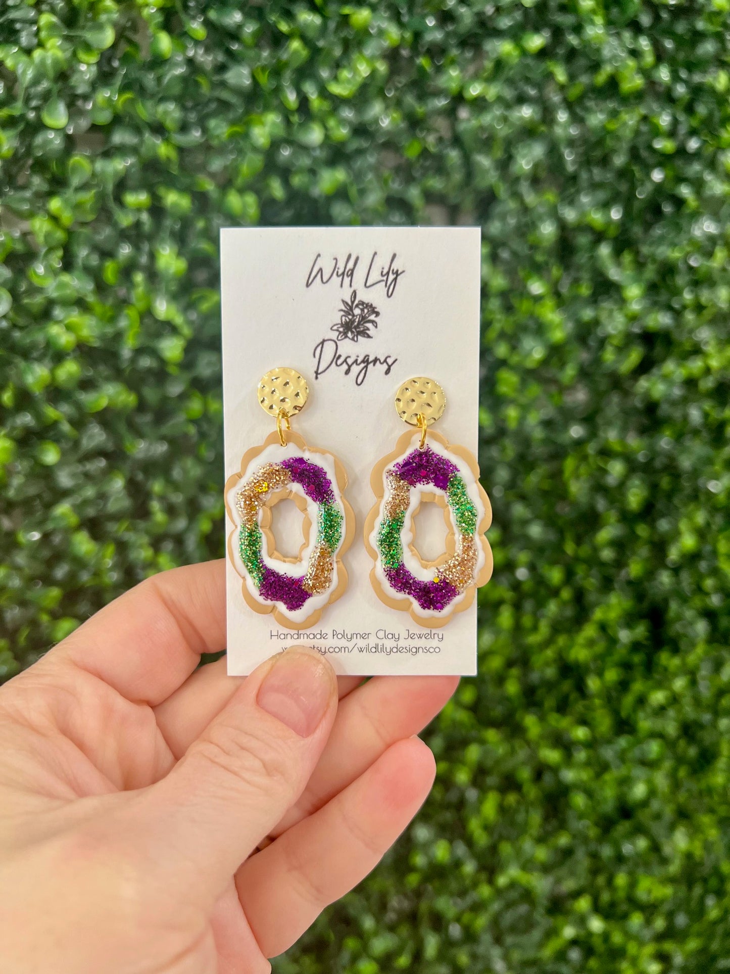 Wild Lily Designs Mardi Gras Earrings