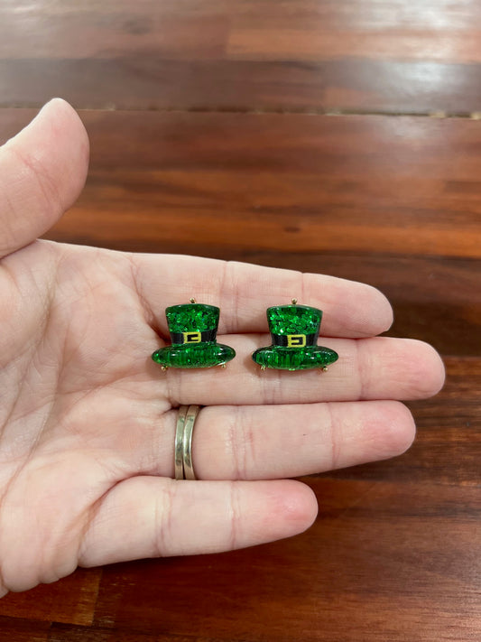 Glittery Hat Studs | St. Patrick's Day