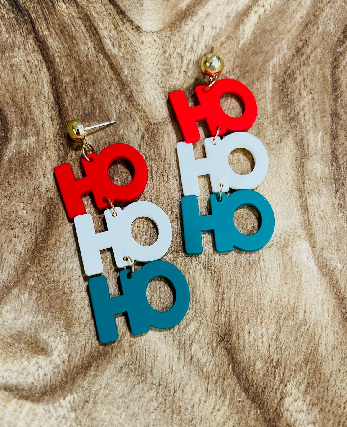 HO HO HO Christmas Earrings