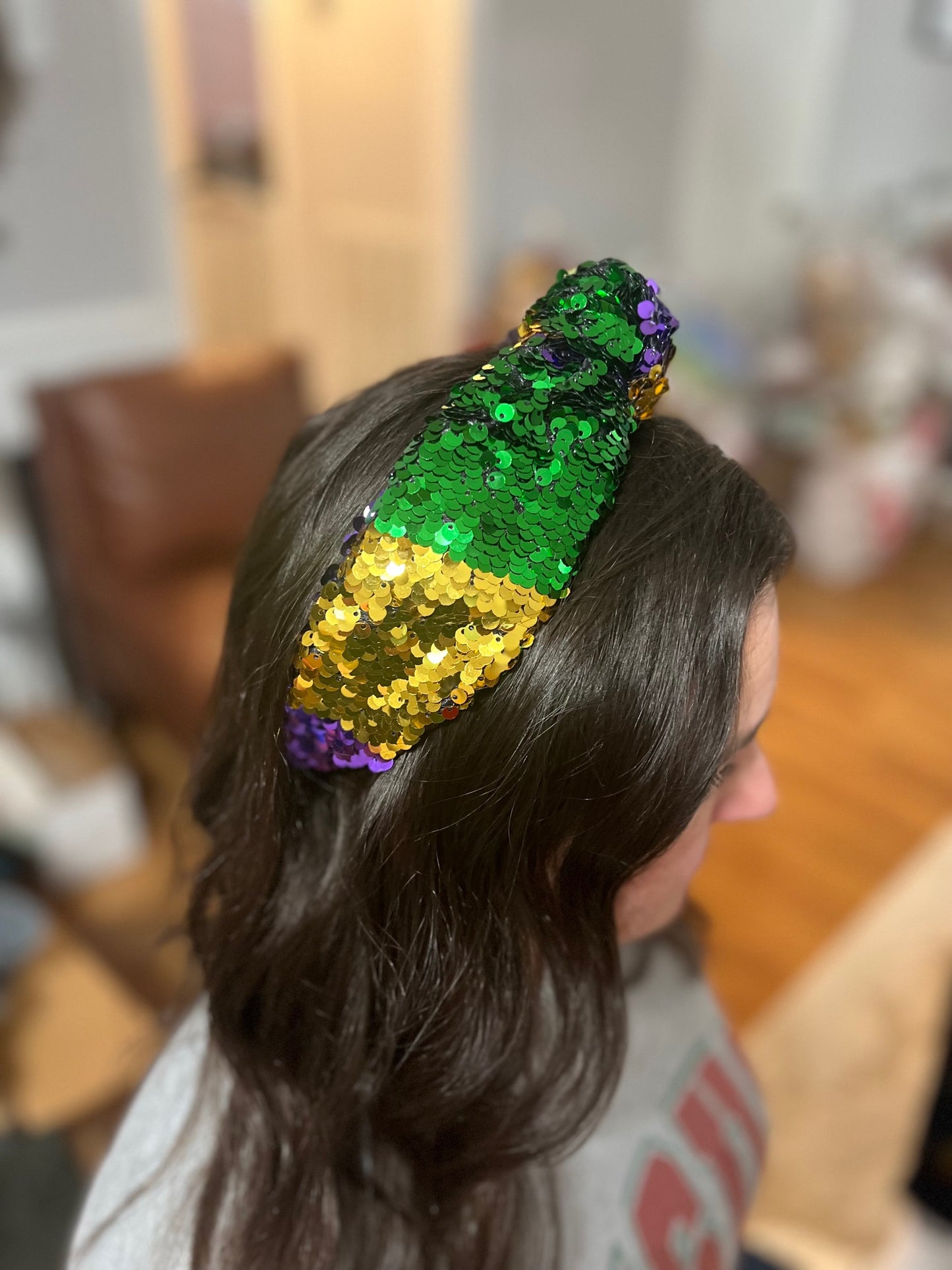 Mardi Gras Sequin Headband