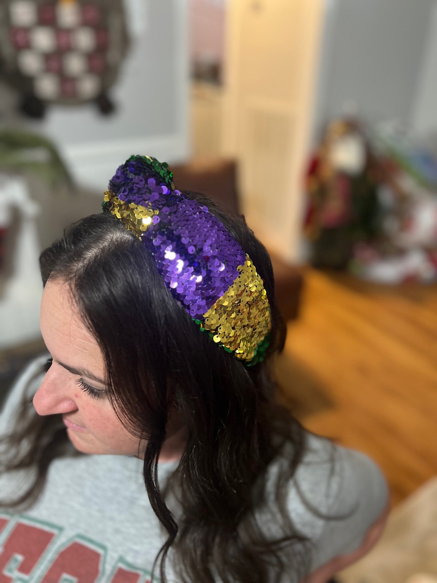 Mardi Gras Sequin Headband