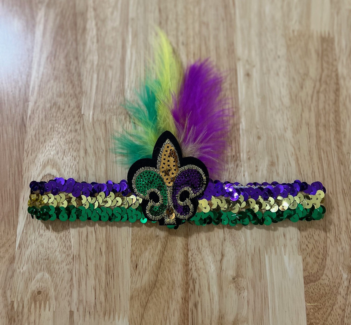 Mardin Gras feather headband