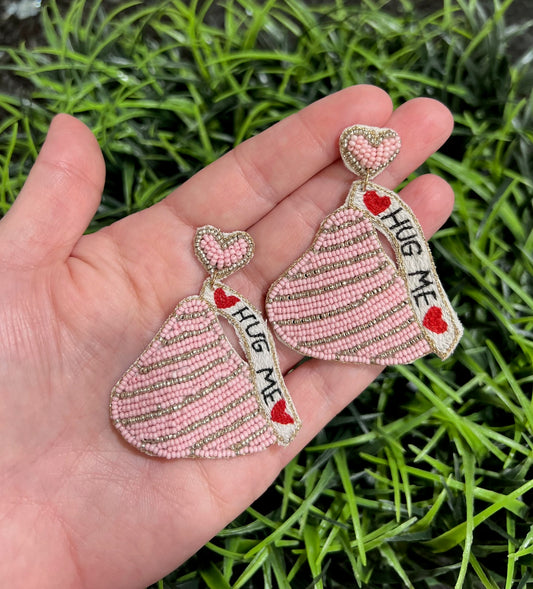 Hug Me Kisses seedbead earrings