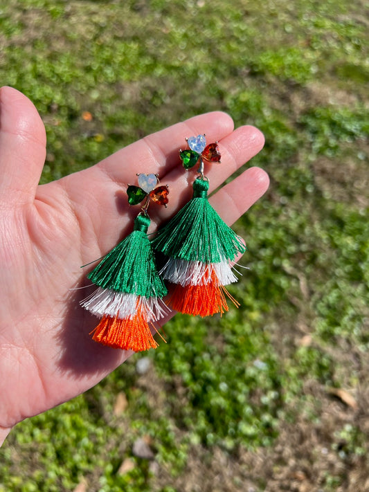 Irish/Italian tassel earrings