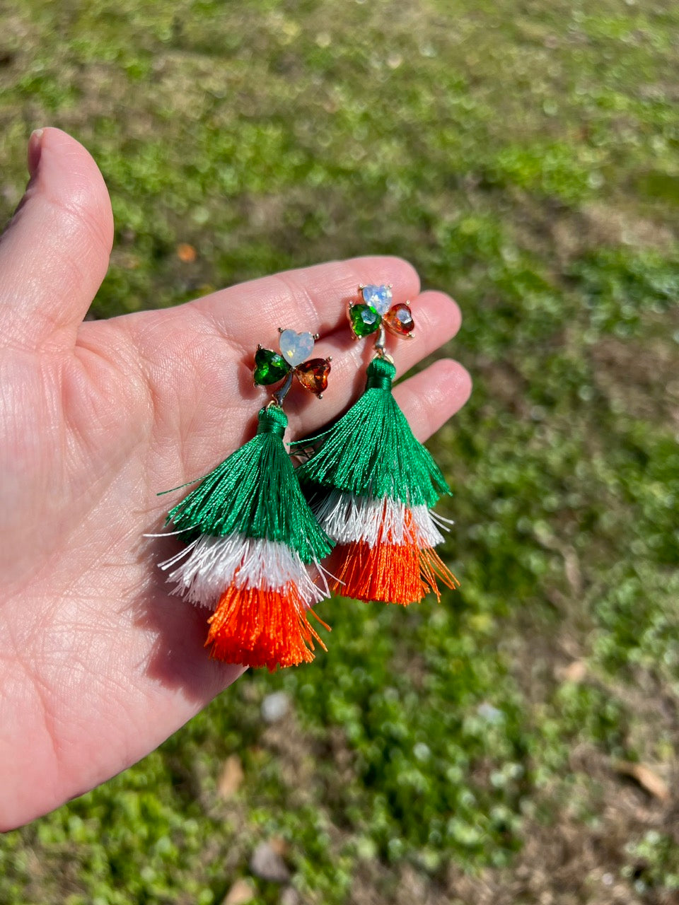 Irish/Italian tassel earrings