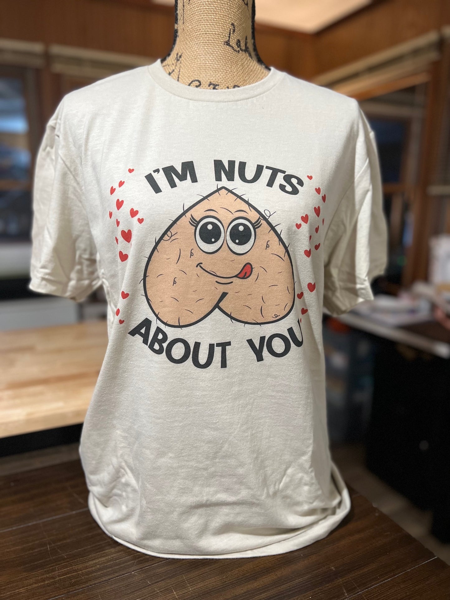 I'm nuts about you Valentines Day t-shirt