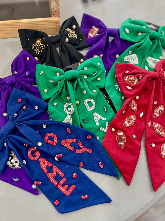 School Spirit Hair Bows