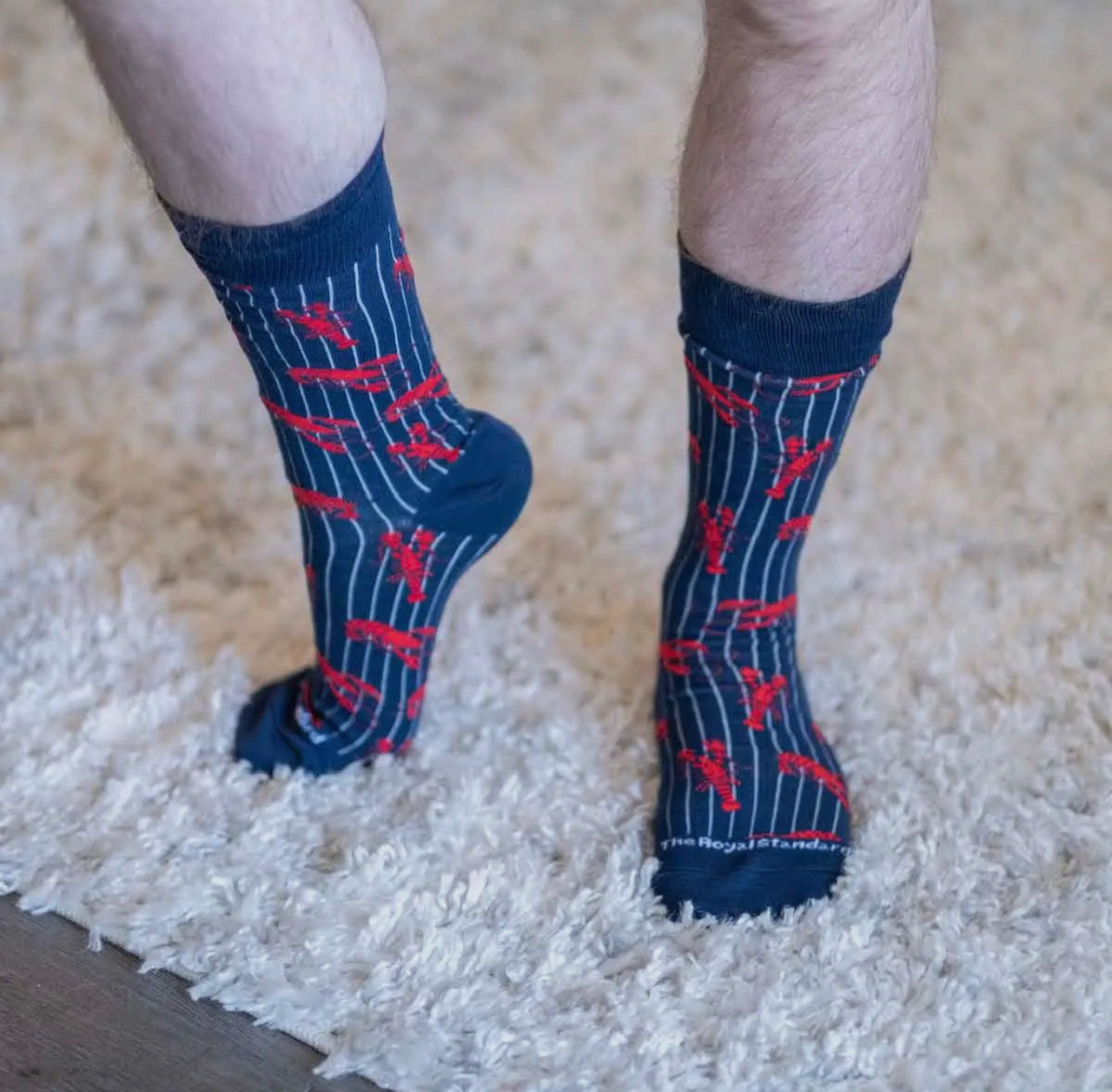 Men's crawfish Socks Navy/Red/White One Size