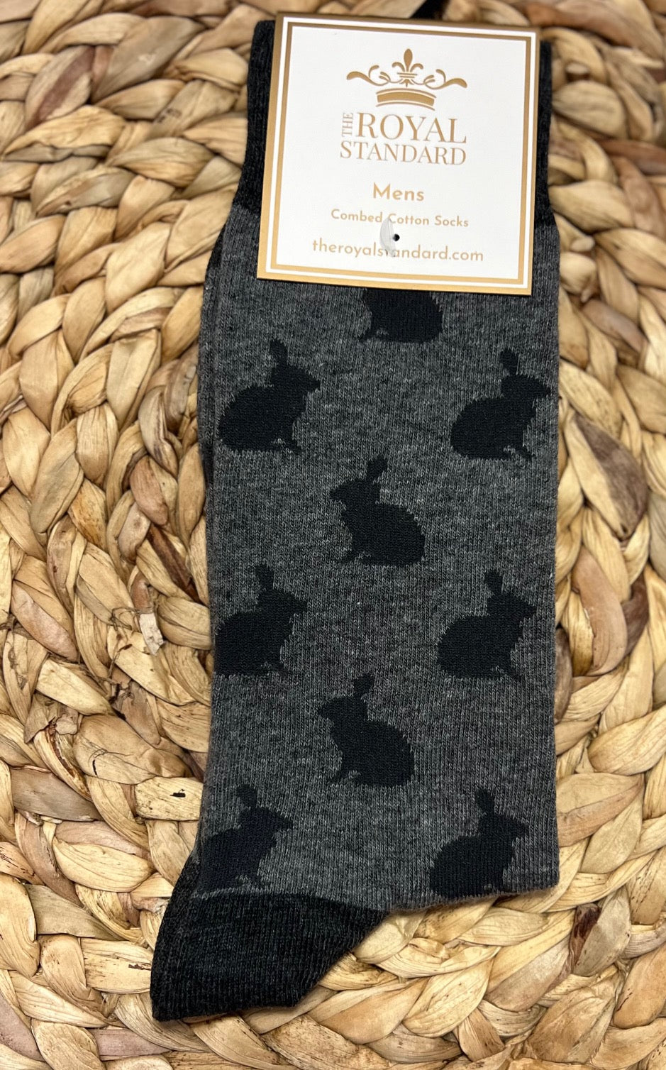 Men's Ashford Bunny Socks Charcoal One Size