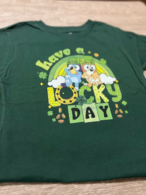 Kids Bluey Have a Lucky Day T-shirt