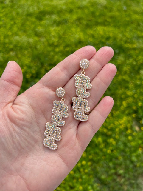 Rhinestone MAMA Earrings