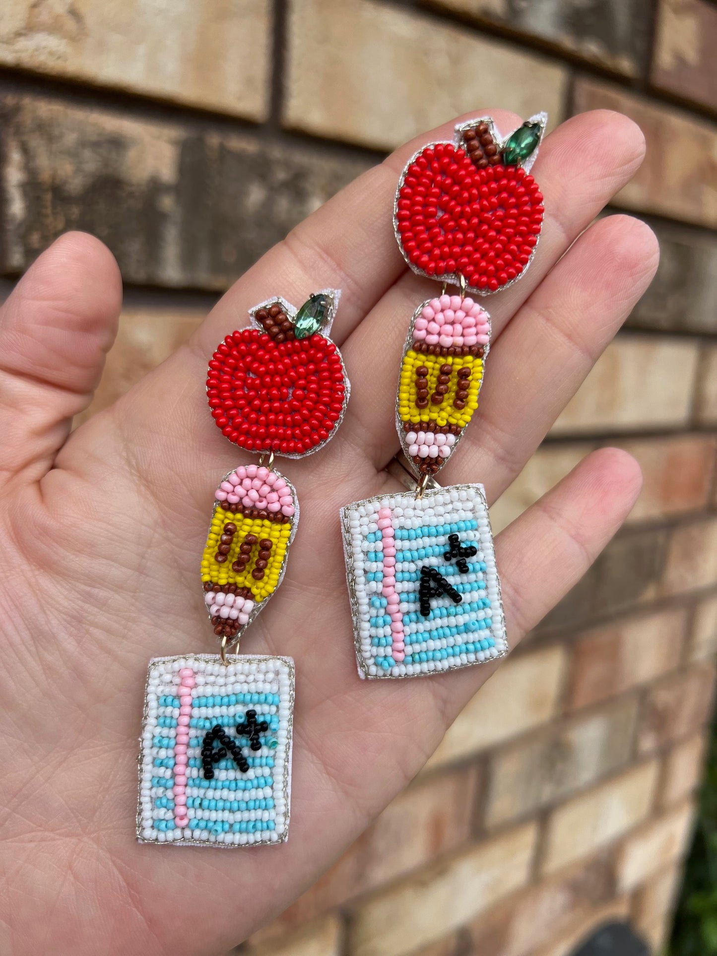 Teacher Seedbead Dangle earrings