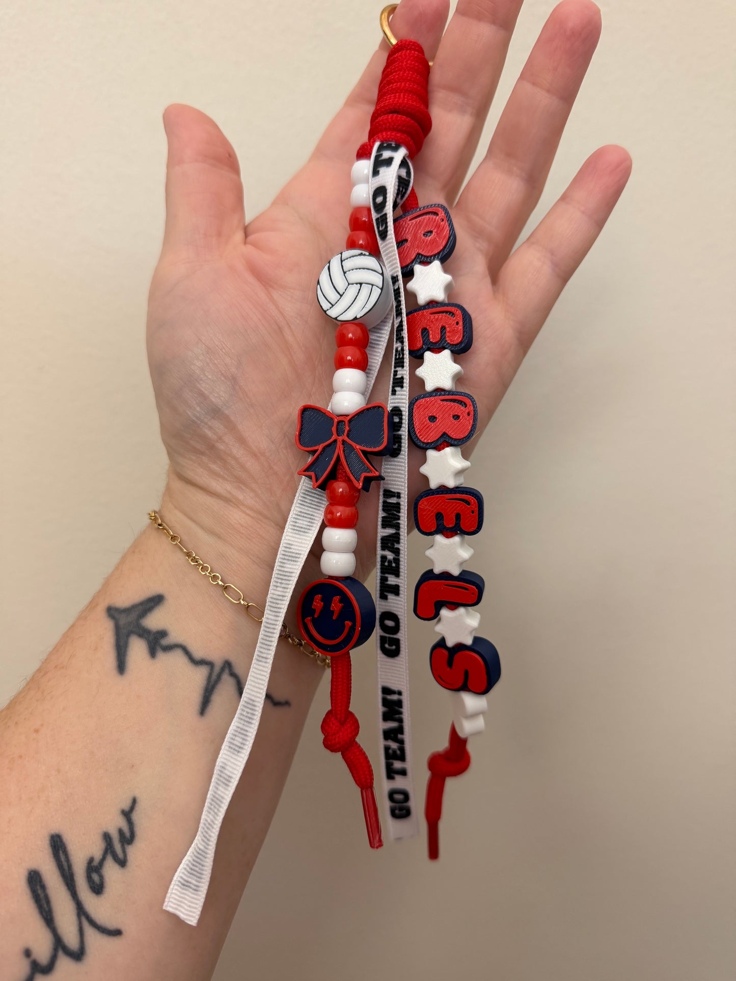 PRE-MADE School Paracord Keychains