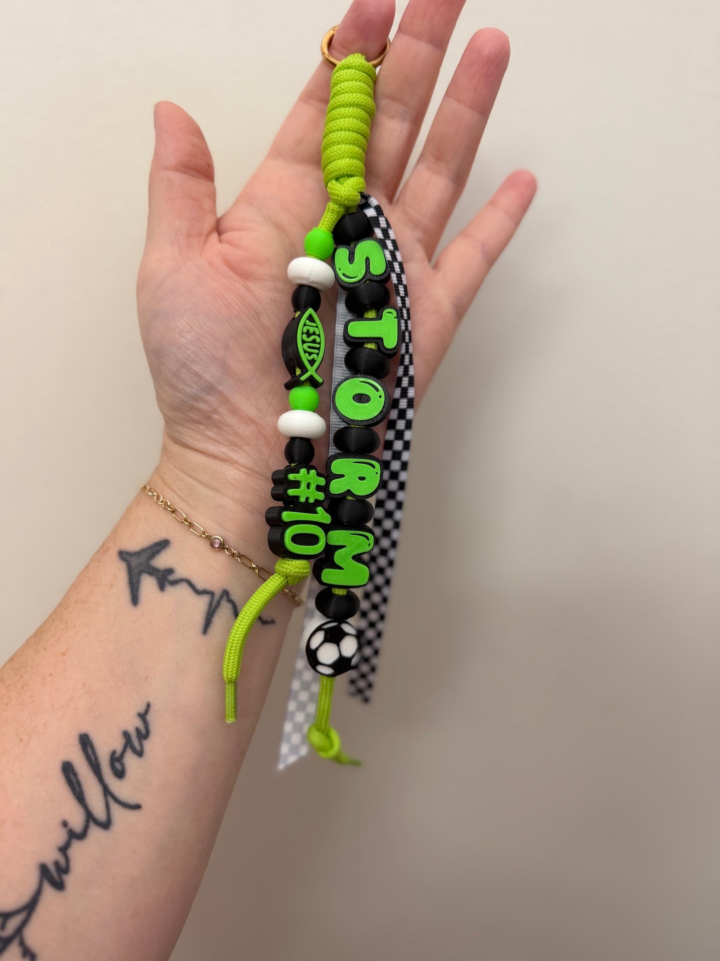 PRE-MADE School Paracord Keychains