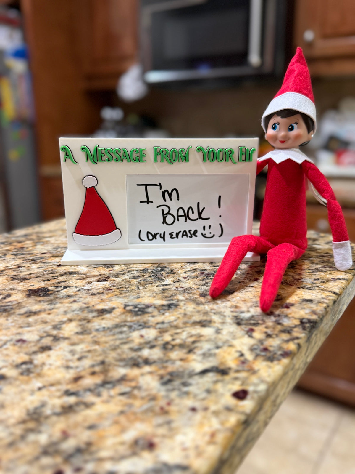 Elf dry erase message board