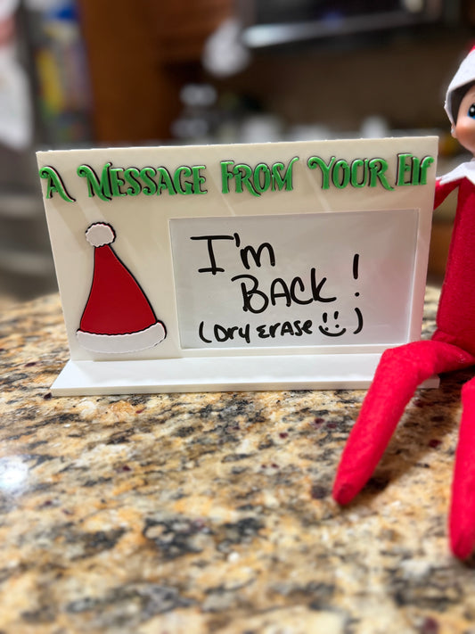 Elf dry erase message board