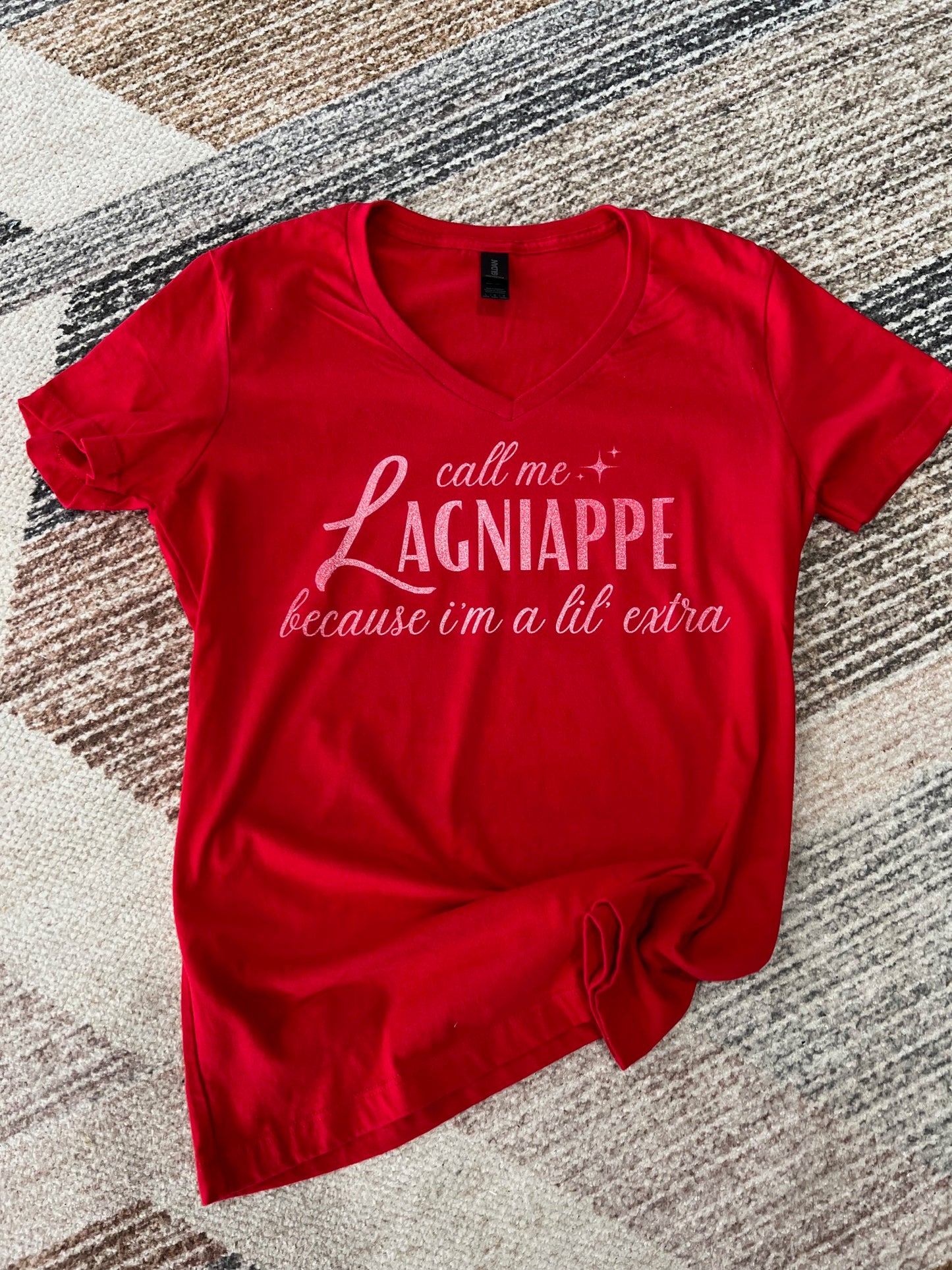 Lagniappe because I'm extra V-neck t-shirt