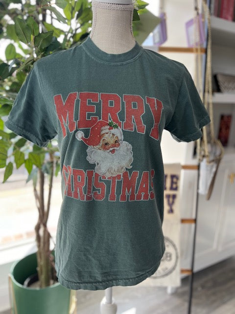 Vintage Merry Christmas Comfort Color T-shirt