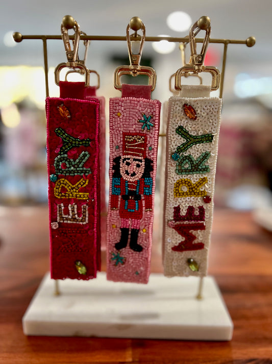 Beaded Christmas Keychains