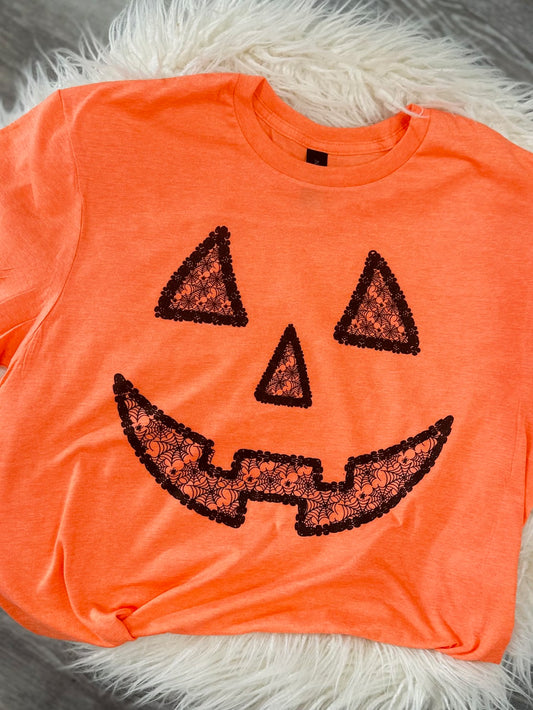 Spider Lace Pumpkin tee