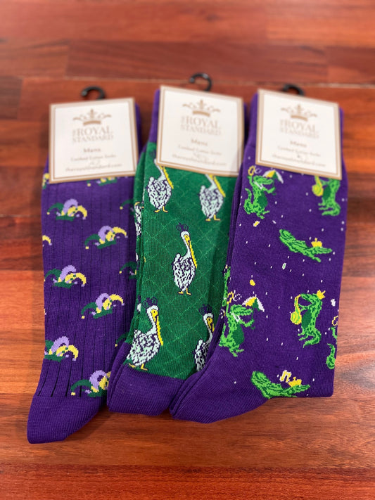 Men's Mardi Gras Socks | The Royal Standard