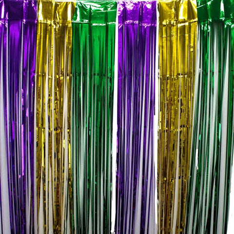 Mardi Gras Tinsel Curtain Backdrop