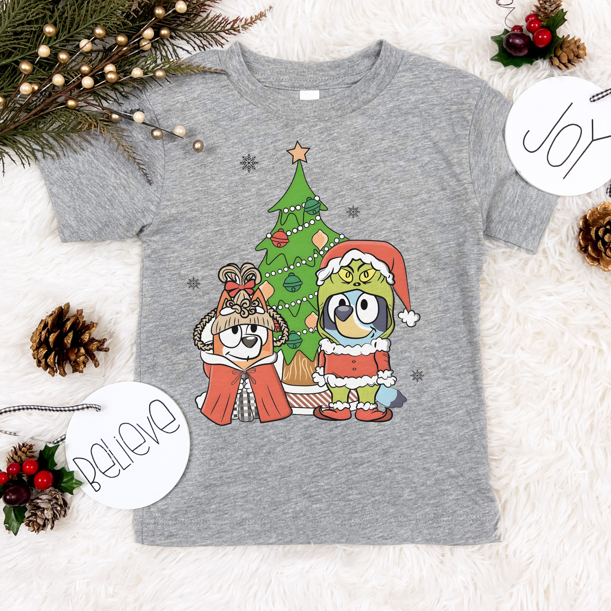 Kids Bluey Christmas T-shirt